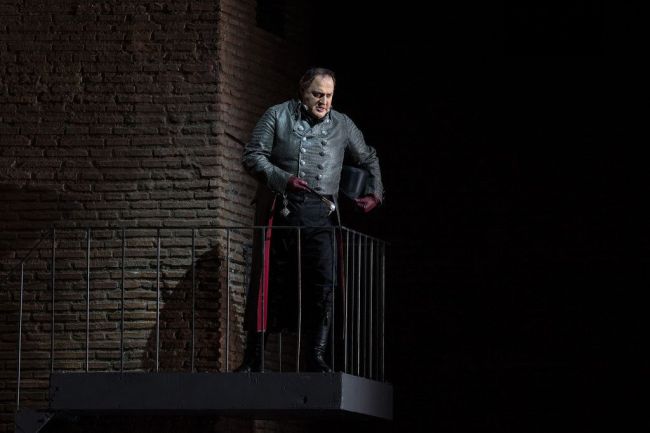 George Gagnidze as Scarpia in a scene from Act I of Puccini's "Tosca."  Photo: Marty Sohl/Metropolitan Opera